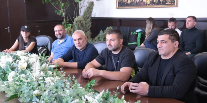 Օլիմպիական չեմպիոն Արմեն Նազարյանի և բուլղարական պատվիրակութ...
